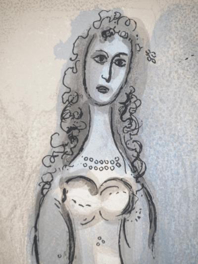 Marc CHAGALL : La Bible, Esther et son cousin, Lithographie originale 2