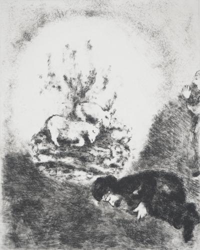 Marc CHAGALL : Le sacrifice de Noé, Gravure originale 2
