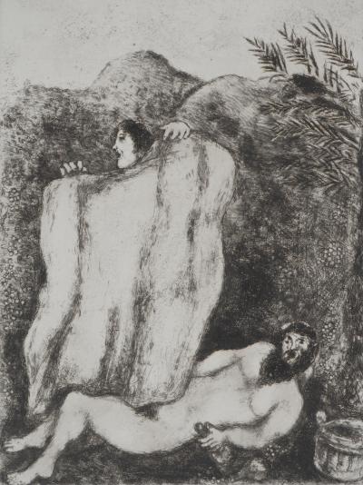 Marc CHAGALL : Le manteau de Noé, Gravure originale 2