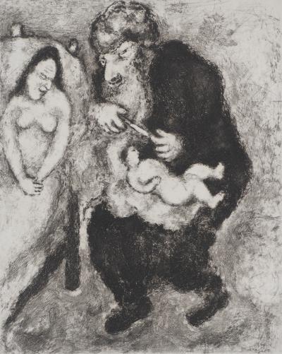 Marc CHAGALL : La circoncision, Gravure originale signée 2