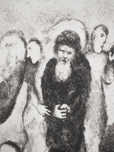 Marc CHAGALL : La descente vers Sodome, Gravure originale 2