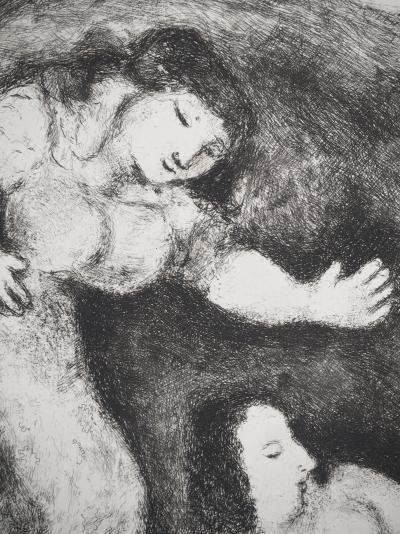 Marc CHAGALL : Loth et ses filles, Gravure originale 2