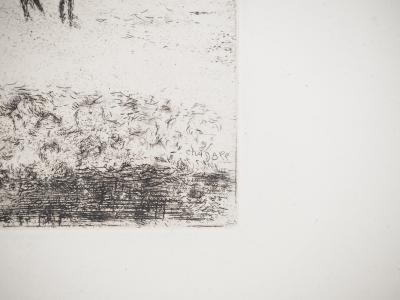 Marc CHAGALL : La tombe de Rachel, Gravure originale signée 2