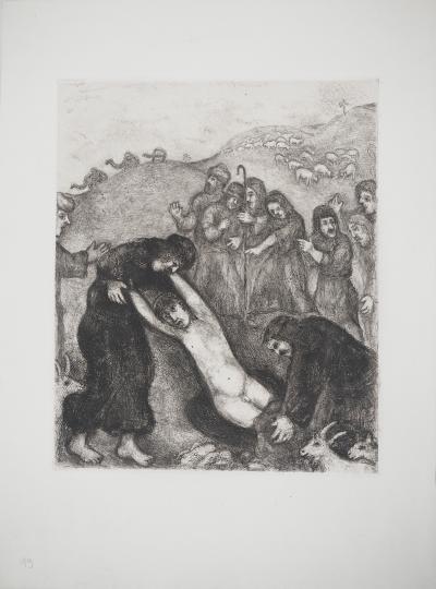 Marc CHAGALL : Joseph et ses frères, Gravure originale signée 2