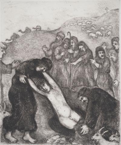 Marc CHAGALL : Joseph et ses frères, Gravure originale signée 2