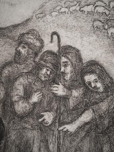 Marc CHAGALL : Joseph et ses frères, Gravure originale signée 2