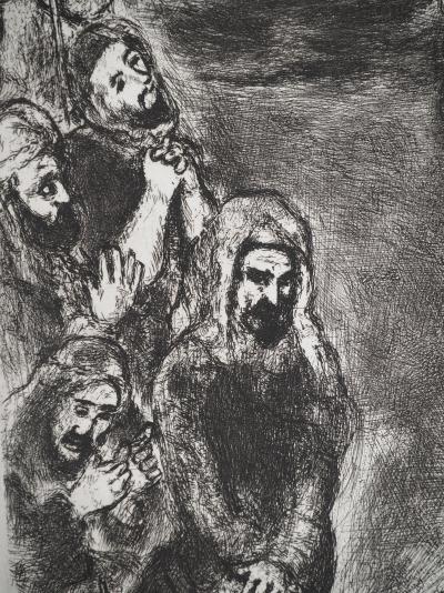Marc CHAGALL : Joseph reconnu par ses frères, Gravure originale signée 2