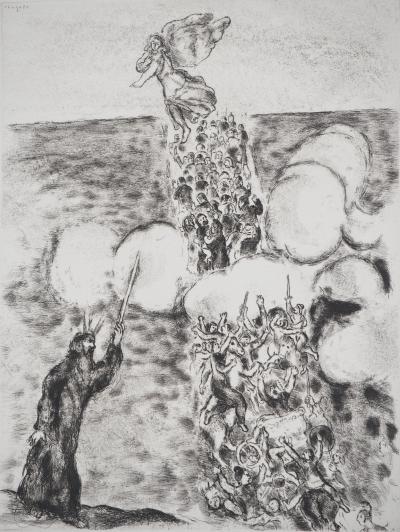 Marc CHAGALL : Passage de la mer rouge, Gravure originale signée 2