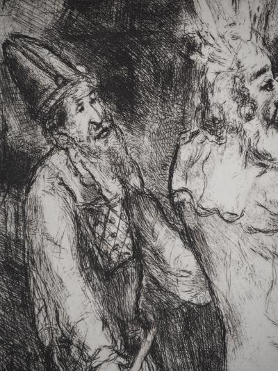Marc CHAGALL : Moïse et Aaron devant Pharaon, Gravure originale 2