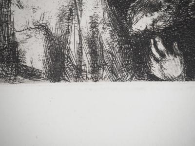 Marc CHAGALL : Les ténèbres sur l'Egypte, Gravure originale signée 2