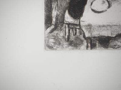 Marc CHAGALL : Le repas de la Pâque, Gravure originale signée 2