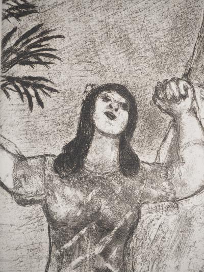 Marc CHAGALL : Danse de Marie, sœur de Moïse, Gravure originale signée 2