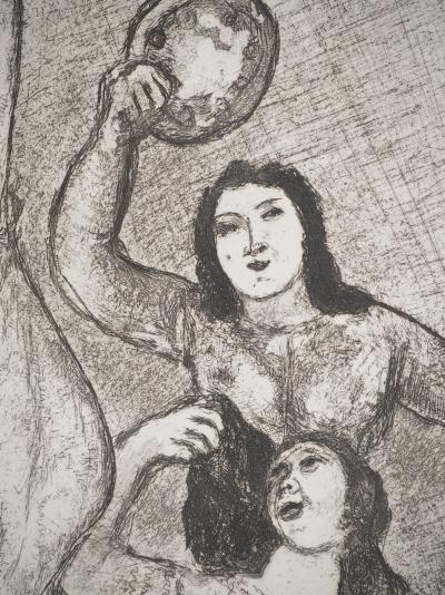 Marc CHAGALL : Danse de Marie, sœur de Moïse, Gravure originale signée 2