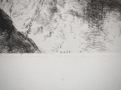 Marc CHAGALL : Moïse fait jaillir l'eau du rocher, Gravure originale signée 2