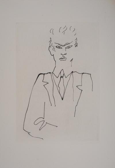 Jean COCTEAU : Le bal du comte d'Orgel, L'amant, gravure originale 2