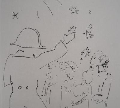 Jean COCTEAU : Le bal du comte d'Orgel, Le feu d'artifice, Gravure originale 2