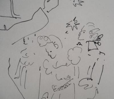 Jean COCTEAU : Le bal du comte d'Orgel, Le feu d'artifice, Gravure originale 2