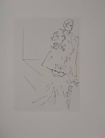 Jean COCTEAU : Le bal du comte d'Orgel, Le comte et sa femme, Gravure originale 2