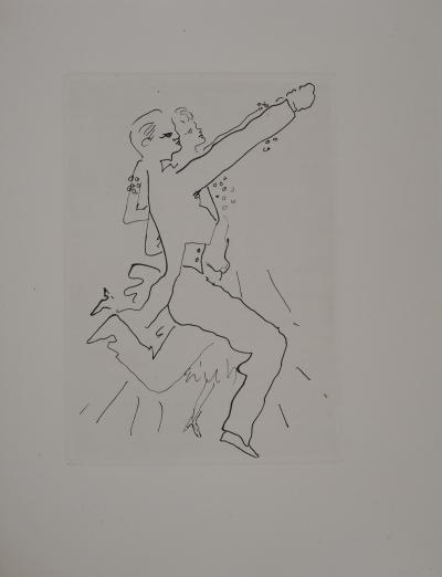 Jean COCTEAU : Le bal du comte d'Orgel, Le couple dansant, Gravure originale 2