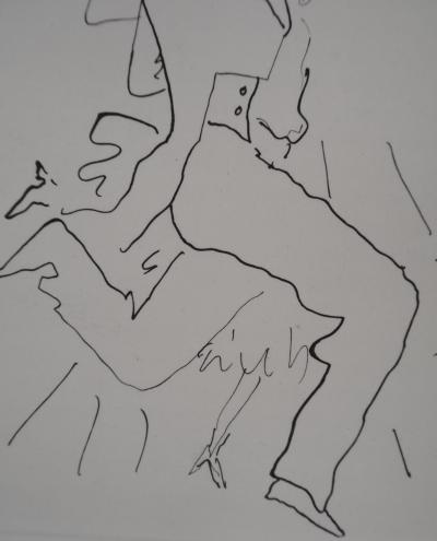 Jean COCTEAU : Le bal du comte d'Orgel, Le couple dansant, Gravure originale 2