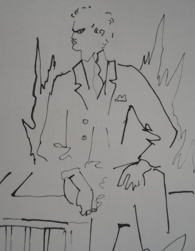 Jean COCTEAU : Le bal du comte d'Orgel, Suspicion au coin du feu, gravure originale 2