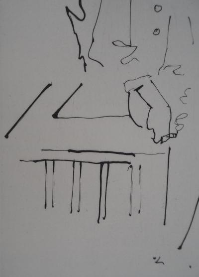Jean COCTEAU : Le bal du comte d'Orgel, La discorde, gravure originale 2
