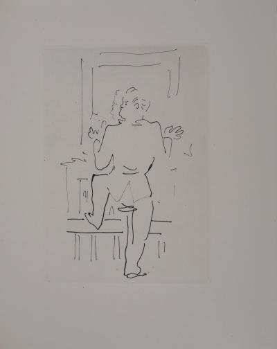 Jean COCTEAU : Le bal du comte d'Orgel, Reflet dans le miroir, Gravure originale 2