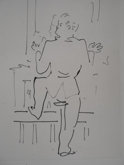 Jean COCTEAU : Le bal du comte d'Orgel, Reflet dans le miroir, Gravure originale 2