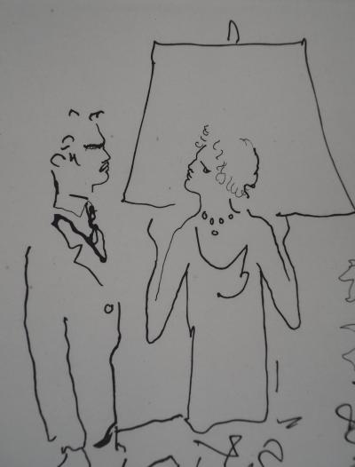 Jean COCTEAU : Le bal du comte d'Orgel, Les époux, gravure originale 2