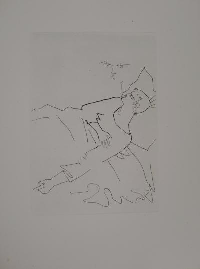 Jean COCTEAU : Le bal du comte d'Orgel, Solitude et rêveries, gravure originale 2