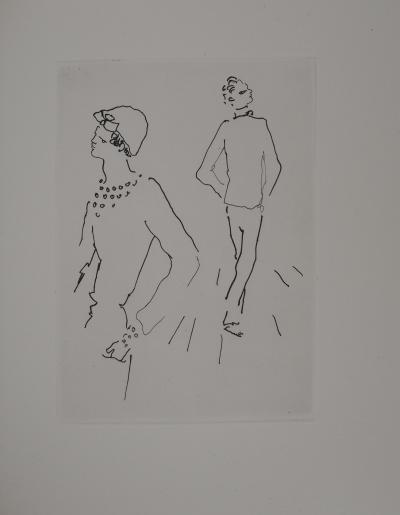 Jean COCTEAU : Le bal du comte d'Orgel, La distance, gravure originale 2