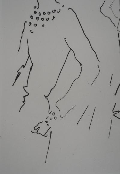 Jean COCTEAU : Le bal du comte d'Orgel, La distance, gravure originale 2