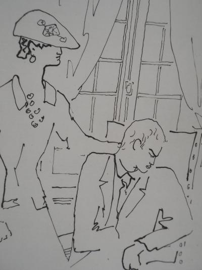 Jean COCTEAU : Le bal du comte d'Orgel, Un réconfort bienvenu, gravure originale 2