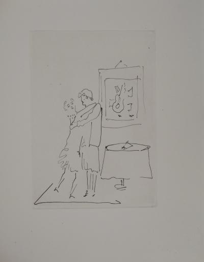Jean COCTEAU : Le bal du comte d'Orgel, Moment de tendresse, gravure originale 2