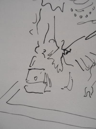 Jean COCTEAU : Le bal du comte d'Orgel, La commère, gravure originale 2
