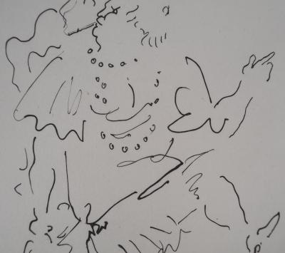 Jean COCTEAU : Le bal du comte d'Orgel, La commère, gravure originale 2