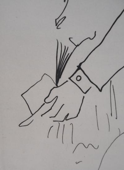 Jean COCTEAU : Le bal du comte d’Orgel, Retrouvailles entre amis, gravure originale 2