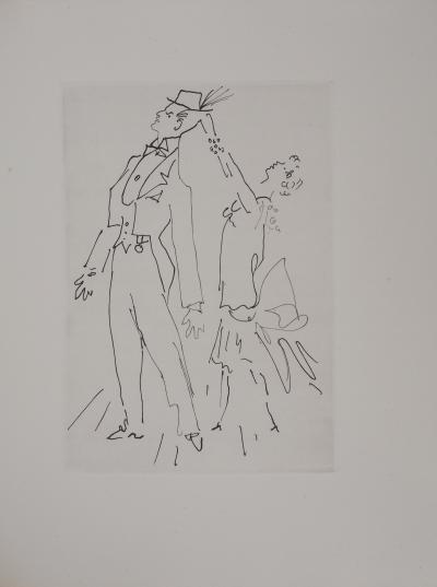 Jean COCTEAU : Le bal du comte d'Orgel, La modiste, gravure originale 2