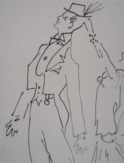 Jean COCTEAU : Le bal du comte d'Orgel, La modiste, gravure originale 2
