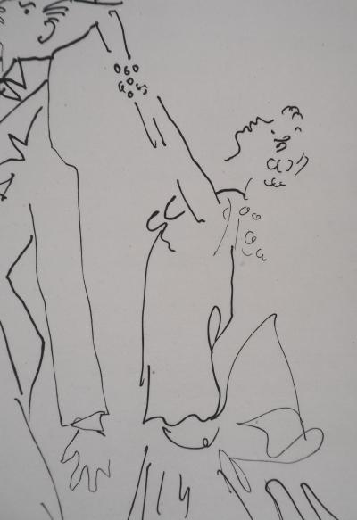 Jean COCTEAU : Le bal du comte d'Orgel, La modiste, gravure originale 2