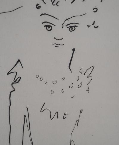 Jean COCTEAU : Le bal du comte d'Orgel, La comtesse dans son lit, gravure originale 2