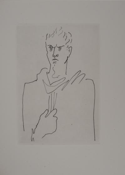 Jean COCTEAU : Le bal du comte d'Orgel, L'homme en colère, gravure originale 2
