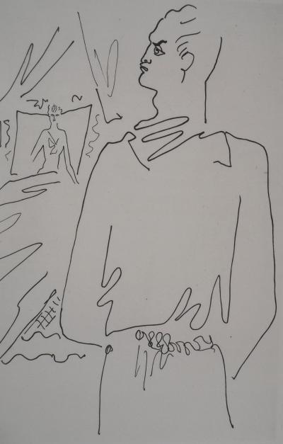 Jean COCTEAU : Le bal du comte d'Orgel, Dispute conjugale, gravure originale 2