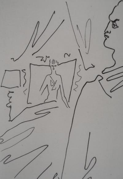 Jean COCTEAU : Le bal du comte d'Orgel, Dispute conjugale, gravure originale 2