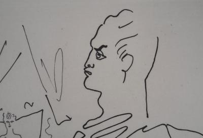 Jean COCTEAU : Le bal du comte d'Orgel, Dispute conjugale, gravure originale 2