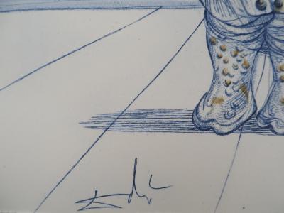 Salvador Dali: Casanova, Akt mit Nashorn, Original signierter Kupferstich 2