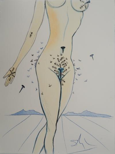 Salvador Dali : Casanova, Femme piquante, Fantasmes et tentations, Gravure originale signée