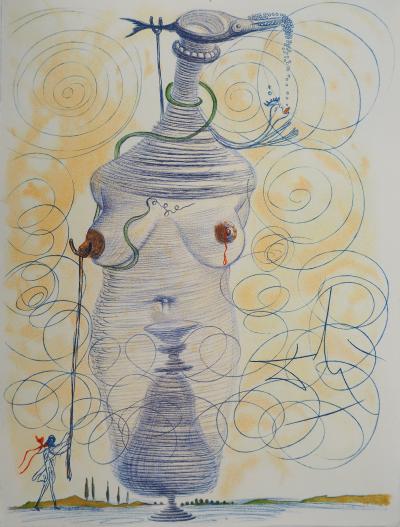 Salvador DALI : Casanova, Femme surréaliste à la béquille, Gravure originale signée 2
