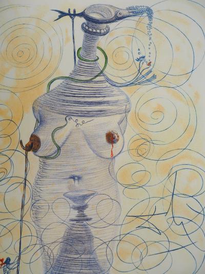 Salvador DALI : Casanova, Femme surréaliste à la béquille, Gravure originale signée 2