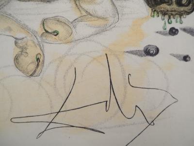 Salvador Dali : Casanova, La femme et le cochon aux truffes, Gravure originale signée 2